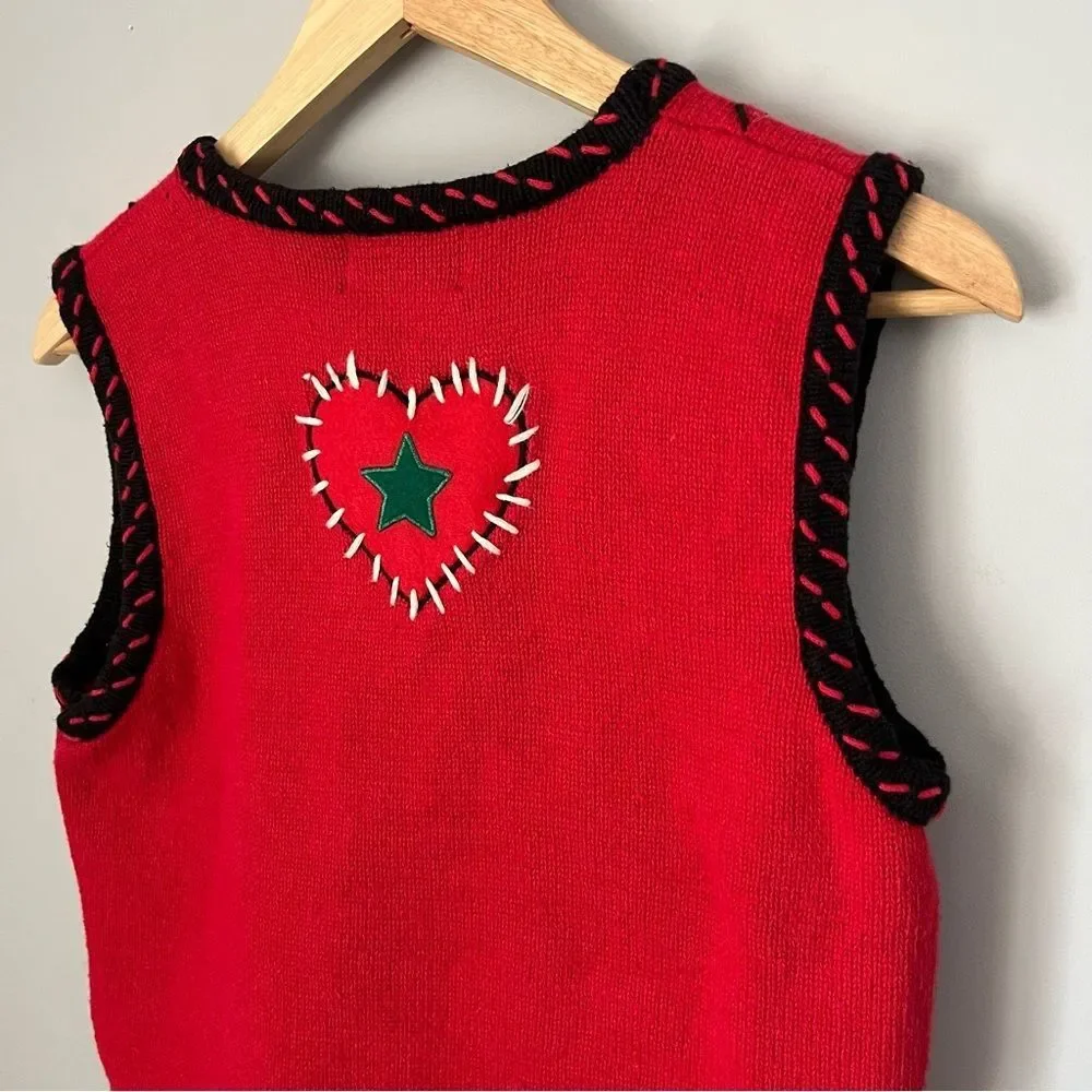 Designers Originals Studio Vintage 1990s Christmas Holiday Sweater Vest Size S
